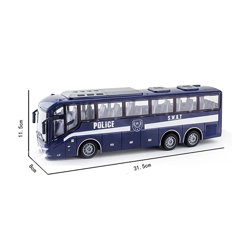 1/30 Electric RC Control Bus Light Remote Tour School City Model Kids