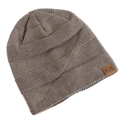 Faux Fur Lined Winter Beanie Hat Slouchy Cap Warm Unisex for Men Women