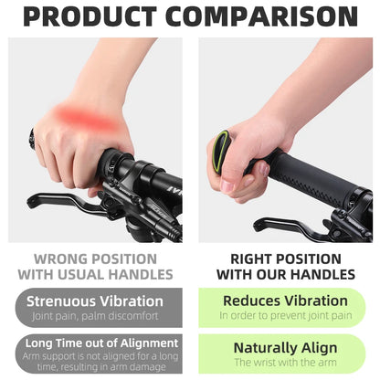 Ergonomic Bike Extension Bar Ends Pair Bicycle Handlebar Grips MTB