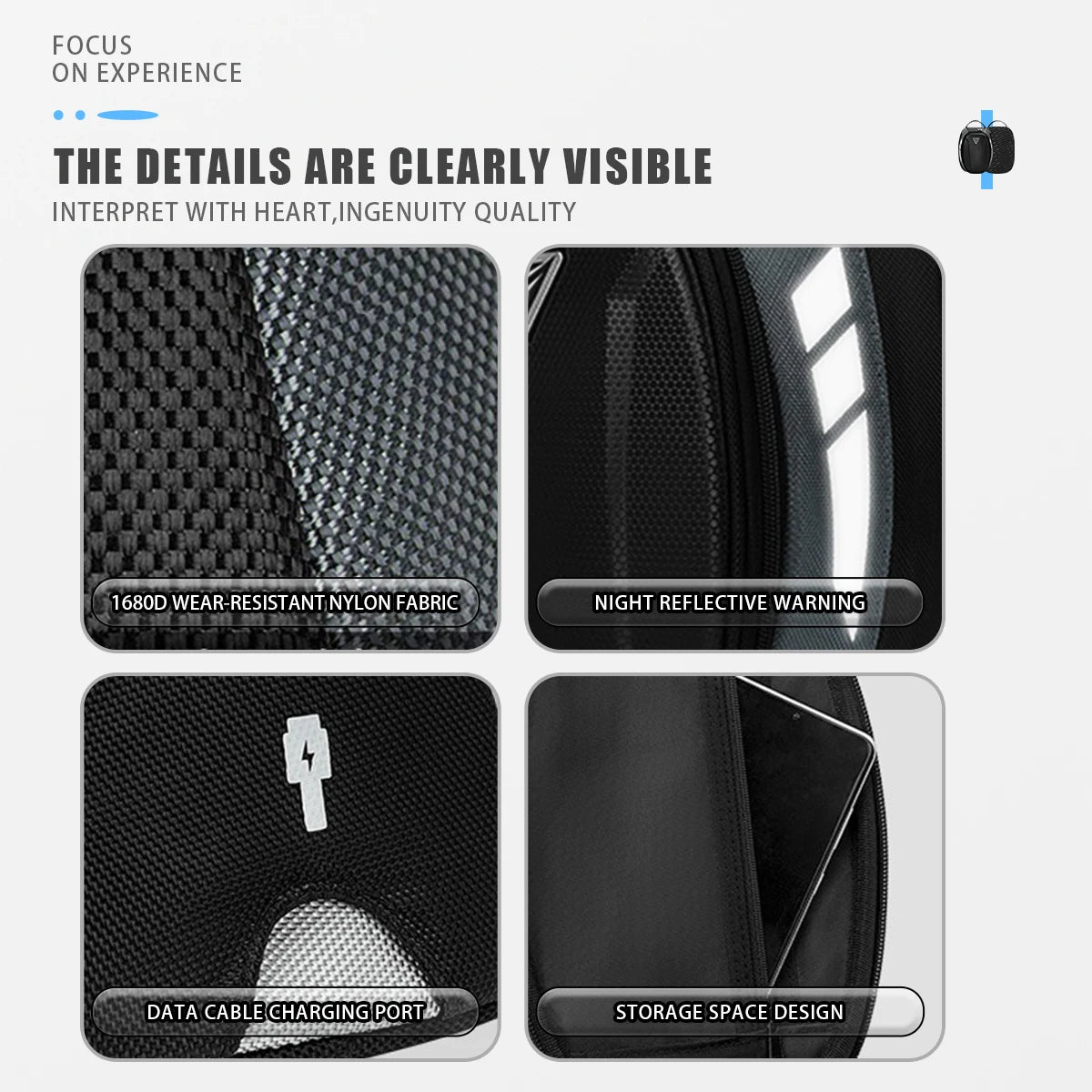 Magnetic Motorcycle Tank Bag EVA Hard Shell Motorbike Fuel Oil Tank Bag 4.5L Portable Card Phone Tool Bag Universal  Black-EXPROTAS