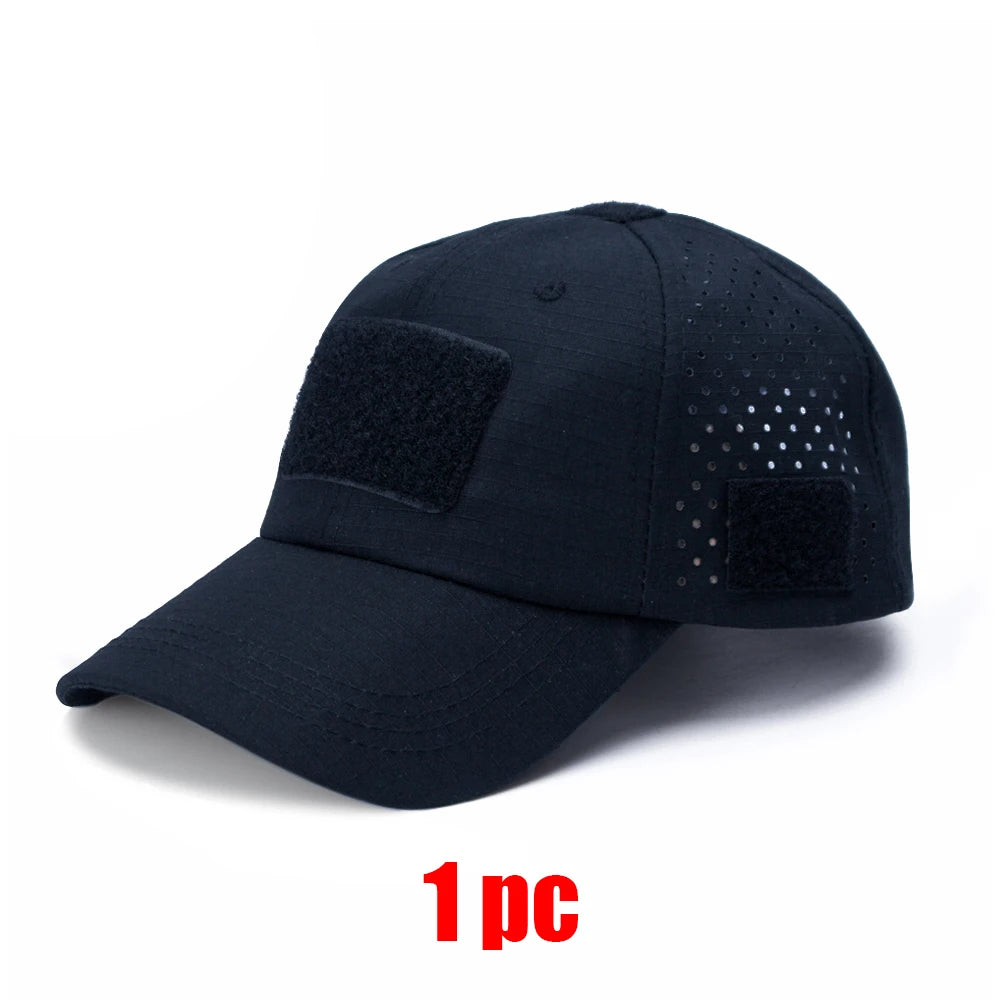 2Pcs Camouflage Baseball Cap Breathable Sun Hat Outdoor Hunting Fishing