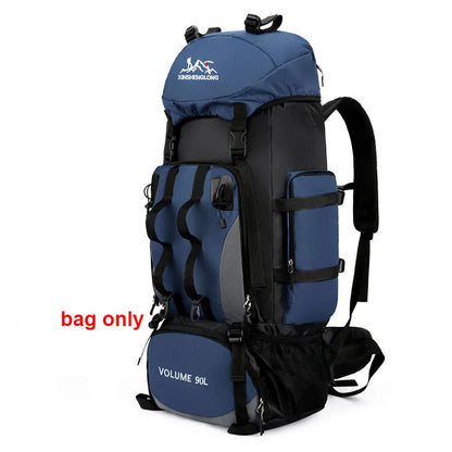 90L Waterproof Hiking Camping Backpack Trekking Bag Rucksack Large Capacity Travel Outdoor Sports Bags Camping Equipment Men-EXPROTAS