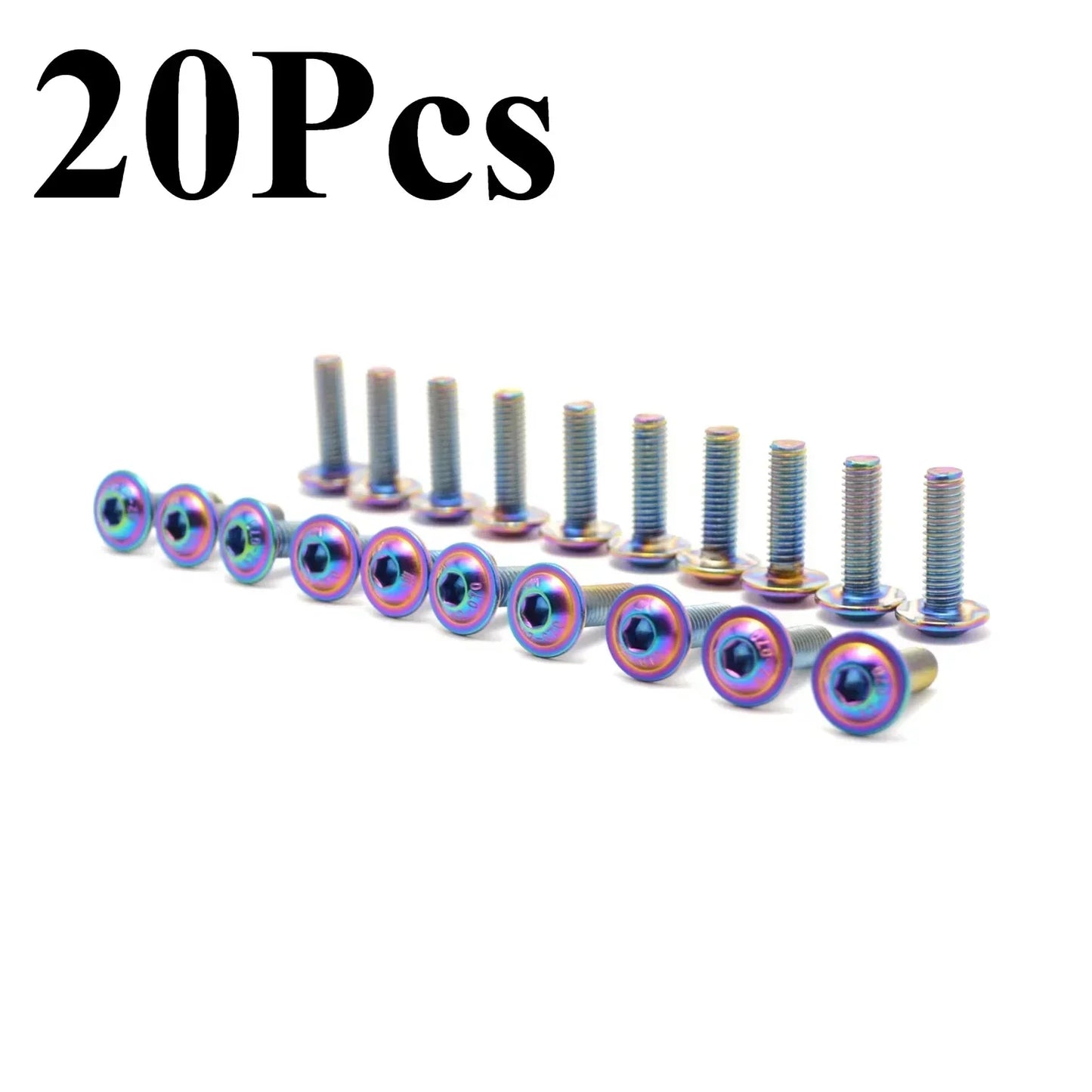 10Pcs Motorcycle Bolts Screw Titanium M5 M6 Torx Head 20mm 16mm Fixing
