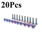 10Pcs Motorcycle Bolts Screw Titanium M5 M6 Torx Head 20mm 16mm Fixing