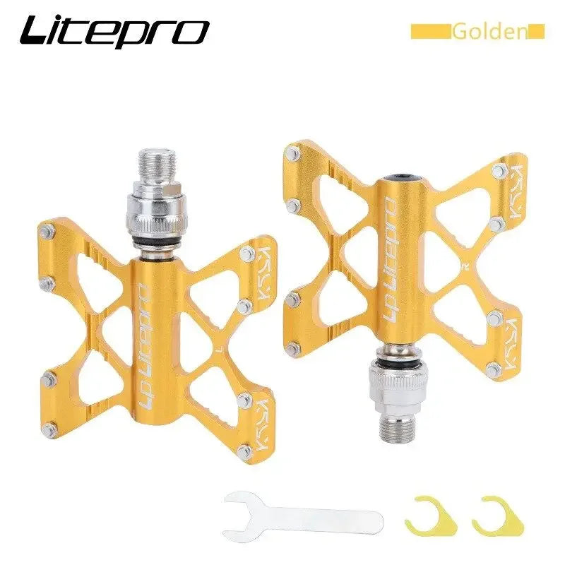 Litepro K5 Quick Release Folding Pedals Aluminum Ultralight Sealed Bearings - EXPROTAS