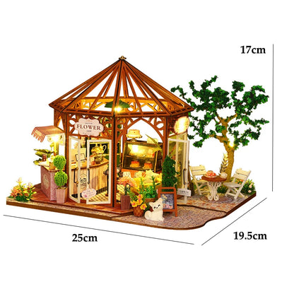 Wooden DIY Mini Dollhouse 3D Puzzle Room Kit with Furniture Birthday Gift - EXPROTAS