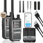 2 Pack Baofeng Walkie Talkie Mini Dual Band Radio 5W Bluetooth Type-C