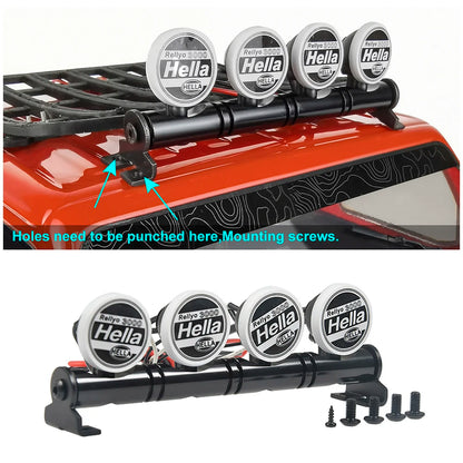 LED Light Roof Lamp Bar for 1/10 RC Crawler TRX4 SCX10 D90 Axial 6V