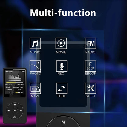 Portable MP3 Player Bluetooth Music Player for Travel Personal Use