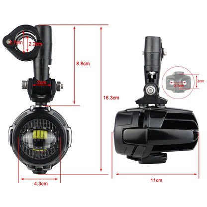 Auxiliary Lights LED Spot Driving Fog Lights for R1200GS F800GS K1600 Universal Motorcycle 40W 6000K Fog Lamps-EXPROTAS