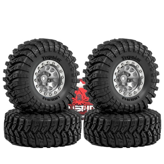 1.3 Crawler Wheel Tire Set 4PCS for 1/18 TRX4M SCX24 RC Vehicles