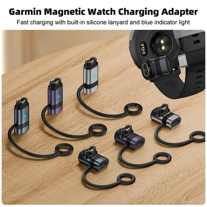 Watch Charger Cable for Garmin Fenix 7/7S/7X/6/6S USB Type C Adapter