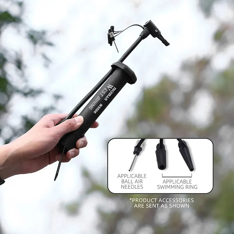 MTB Bicycle Pump 80 PSI Manual Air Inflator for Bike Tyres Schrader Valve