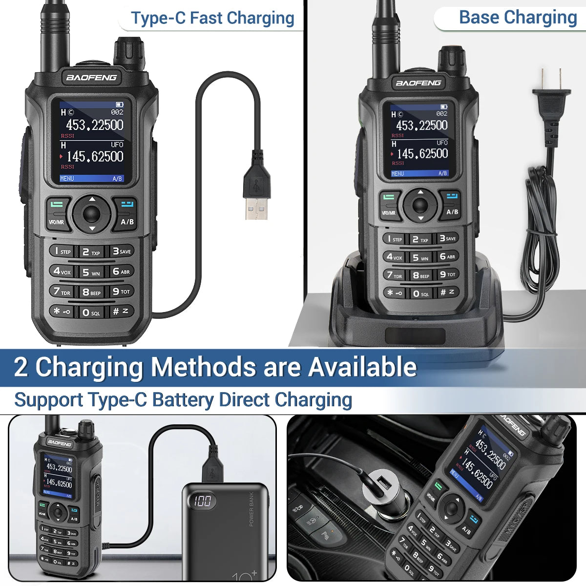 Baofeng UV-21 Pro V2 Wireless Copy Frequency Tri Band Powerful Waterproof Long Range UV-5R 22Pro S22 Type-C Two Way Radio-EXPROTAS