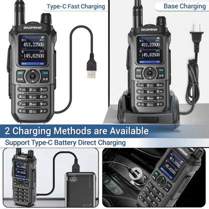 Baofeng UV-21 Pro V2 Wireless Copy Frequency Tri Band Powerful Waterproof Long Range UV-5R 22Pro S22 Type-C Two Way Radio-EXPROTAS