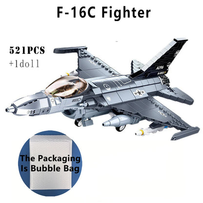 F/A-18E Fighter Jet Building Blocks Modern Military Aircraft Brick Toy Set