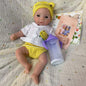 AnjoDoll 10 Inch Silicone Reborn Girl Doll Open Mouth Waterproof Painted Soft
