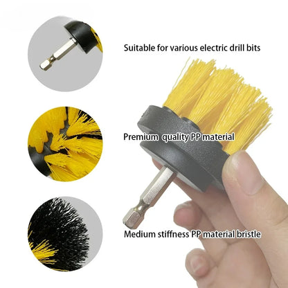 Cleaning Brush Set for Electric Drill Professional Round Bristle Brushes