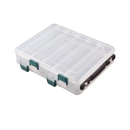 Fishing Tackle Box Double Sided Lure Storage Compartment Case Waterproof