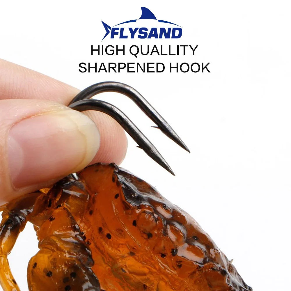 Lifelike Sharp Hook Soft Crab Fishing Lure Bait 1PC Flysand Silicone