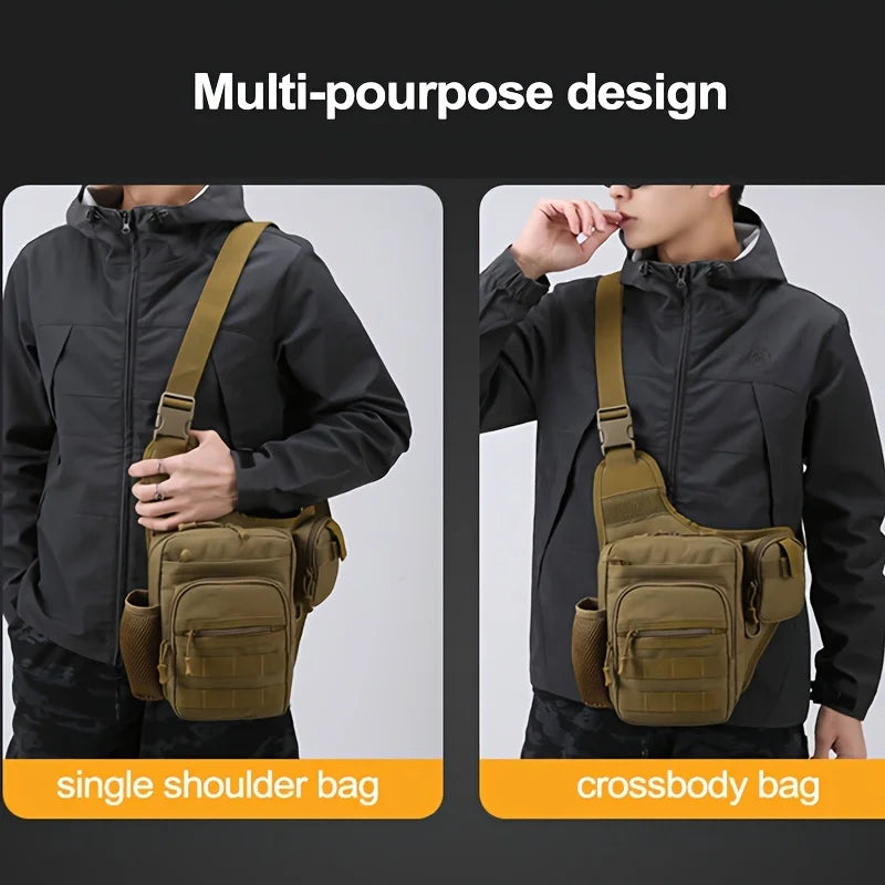 Waterproof Fishing Shoulder Bag Outdoor Sports Cycling Crossbody Chest Single Backpack Travel Climbing Camping Tactical Handbag-EXPROTAS