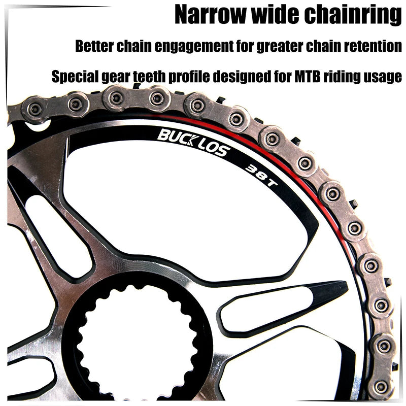 BUCKLOS 12s MTB Chainring 32T–38T for Shimano M6100 M7100 M8100 M9100