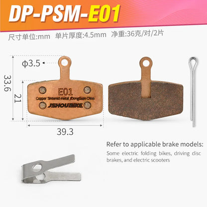 JSHOUBIKE Copper Sintered Disc Brake Pads for Shimano MT200 XT XTR Avid BB5 BB7
