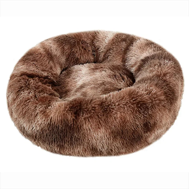 40-90cm Cat Bed Plush Round Soft Warm Cushion for Dog Pet Winter Sleeping