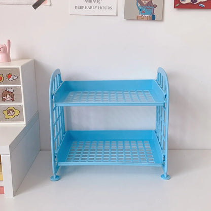 Desktop Stationery Rack Organizer Multi-Functional Plastic Shelf Makeup Holder
