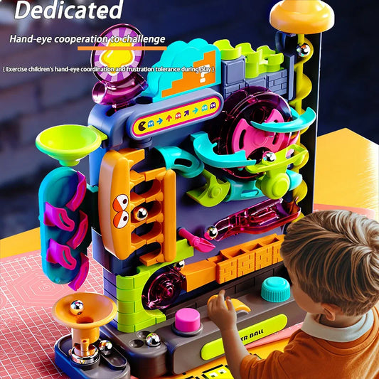 Educational Montessori Toy Multi-Layer Ball Track Game for Kids Adventure