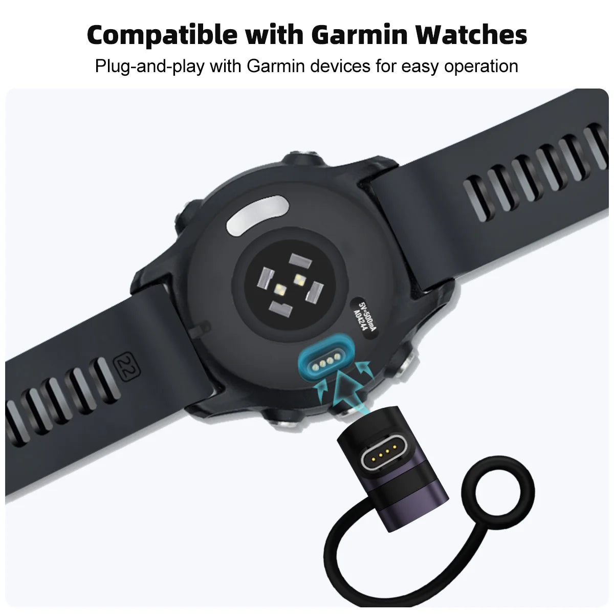 Watch Charger Cable for Garmin Fenix 7/7S/7X/6/6S USB Type C Adapter