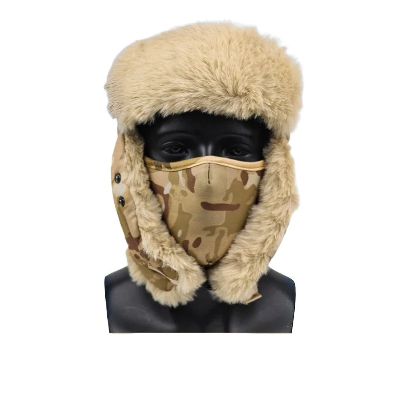 Outdoor Cycling Winter Hat for Men Women Thick Warm Windproof Snow Cap