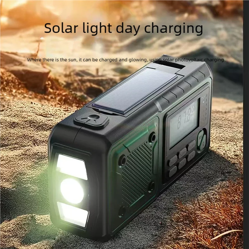 Portable Torch Reading Lamp Power Station Radio for Camping Emergency