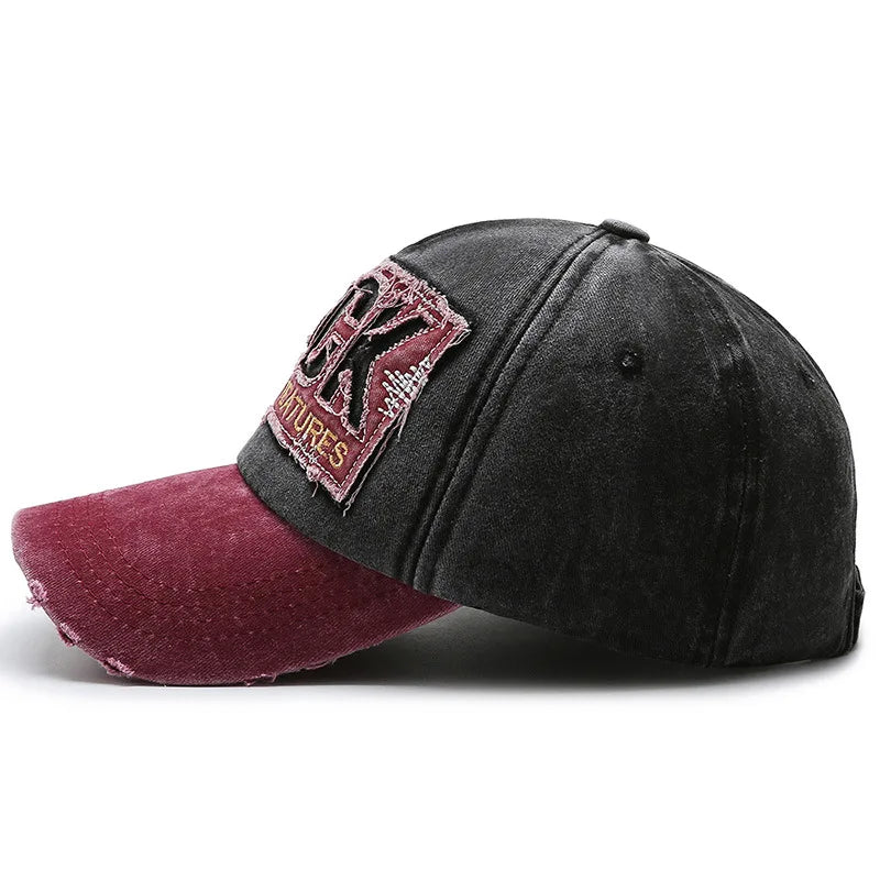 Korean Baseball Cap Unisex Letter Embroidery Adjustable Sun Hat Style