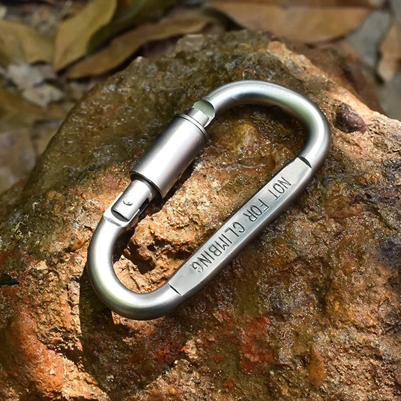 6PCS Outdoor Keychain Clip Carabiner Set for Camping EDC Survival Hiking