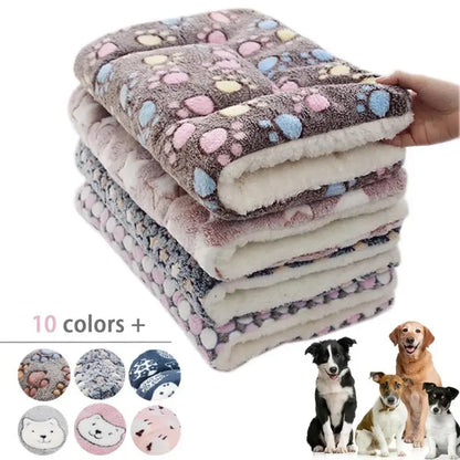 Warm Pet Blanket Pad Fleece Mat Soft Dog Cat Bed Cushion
