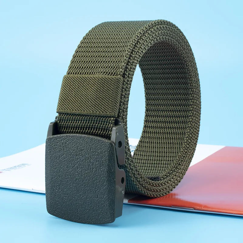 Nylon Adjustable Belt 120cm Tactical Outdoor Military Waist Plastic Buckle