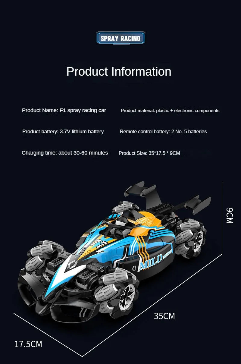ZWN F1 RC Drift Car With Music Led Lights 2.4G Glove Gesture Radio Remote Control Stunt Cars 4WD Electric Children Toy vs Wltoys-EXPROTAS