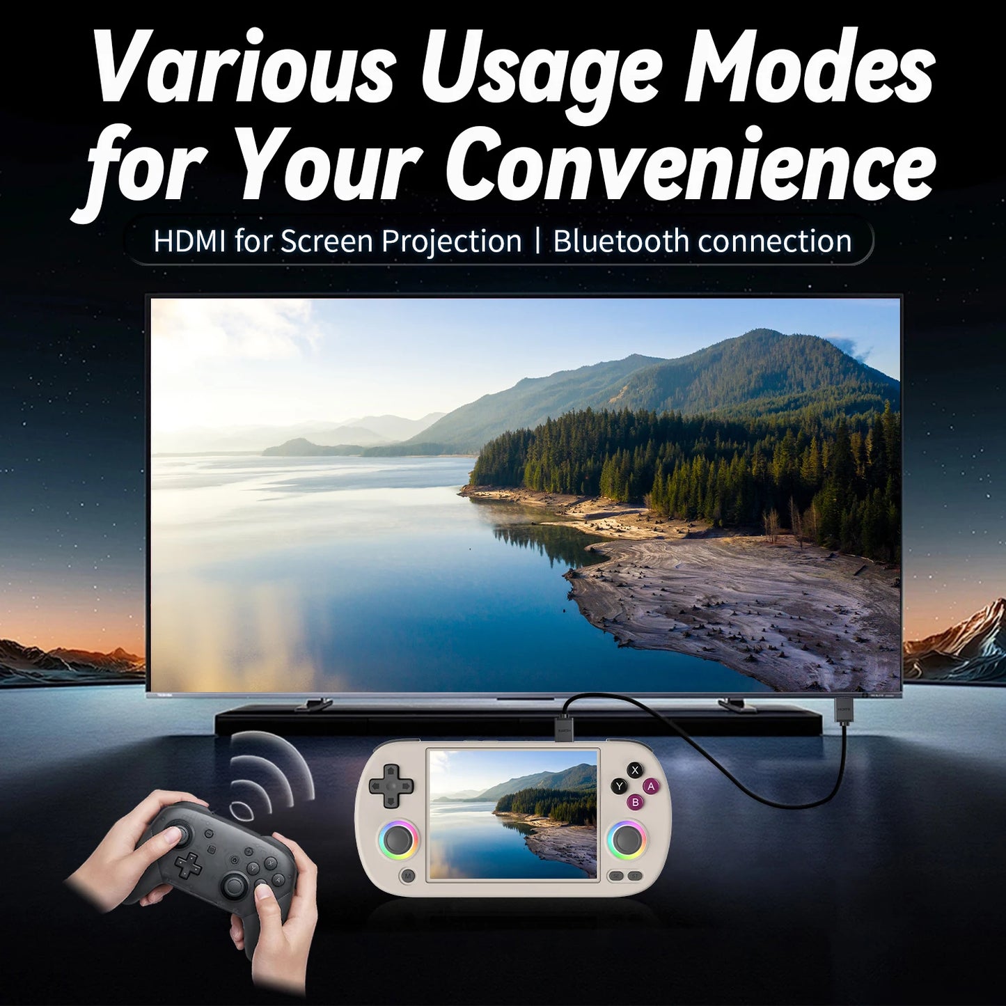 ANBERNIC RG40XX H Handheld Game Console Linux 4.0in IPS Retro Gaming - EXPROTAS