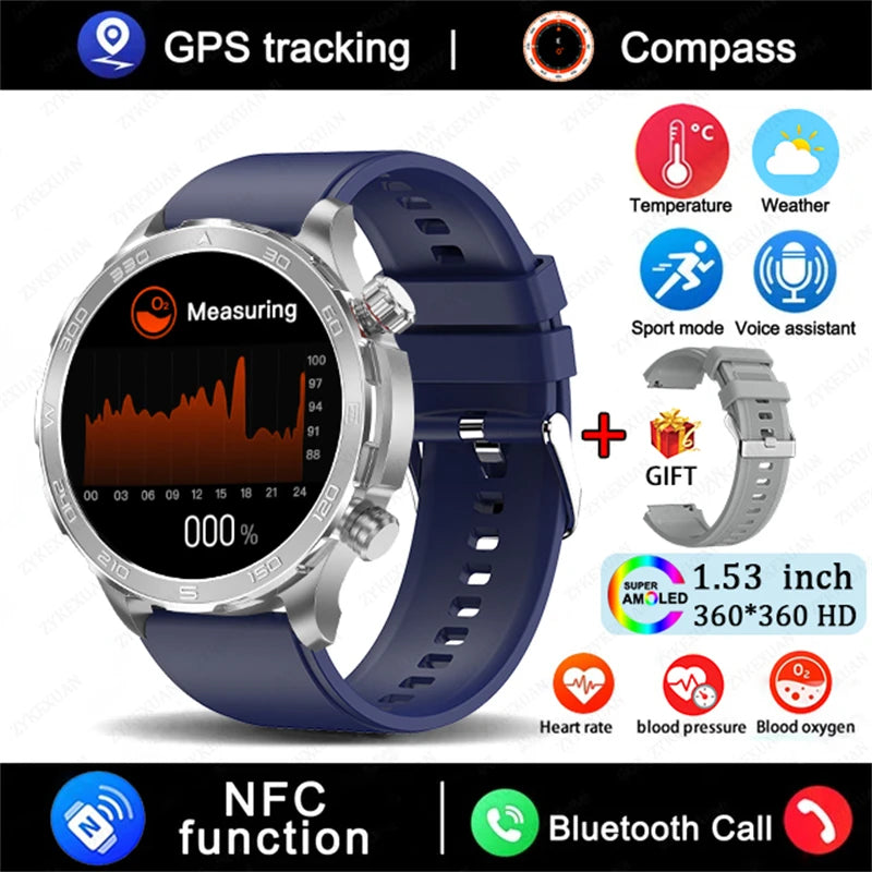 2025 Huawei Smart Watch Bluetooth Call AMOLED GPS NFC Waterproof Sports Men Women