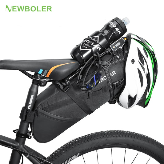 Bicycle Saddle Bag Waterproof 10L 13L Large Capacity Bike Tail Pannier