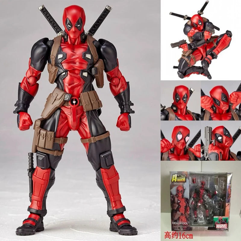Yamaguchi Revoltech EPIC Deadpool Action Figure Ultimate X-Men Deadpool Super Hero Figure Toys Collectible Model Doll Gifts-EXPROTAS