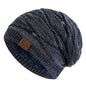 New Unisex Slouchy Winter Hat Fleece Lined Beanie Men Women Mixed Color Knit Cap - EXPROTAS