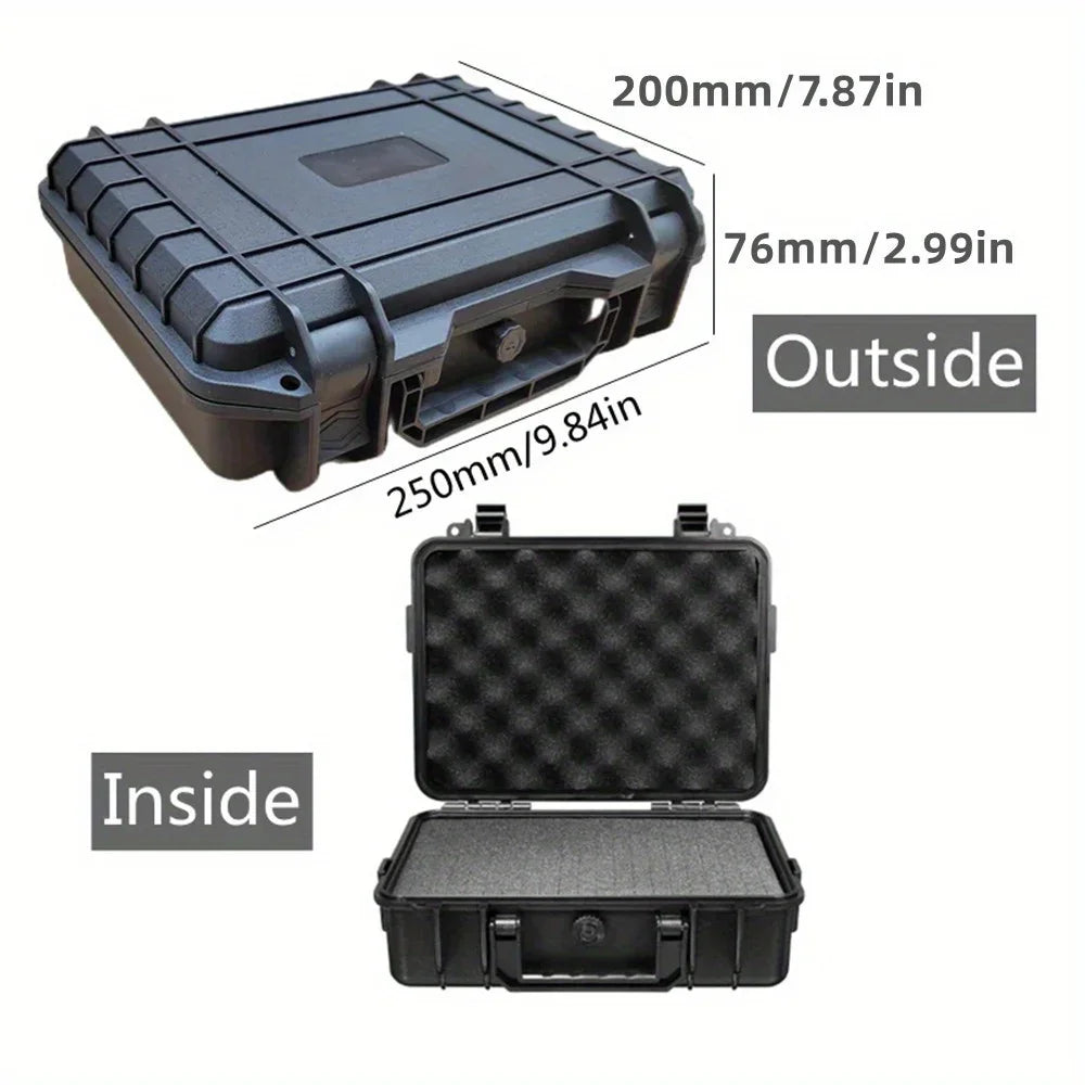 Waterproof Impact-Resistant Hard Toolbox, Portable Organizer for Hardware Tools & Instruments