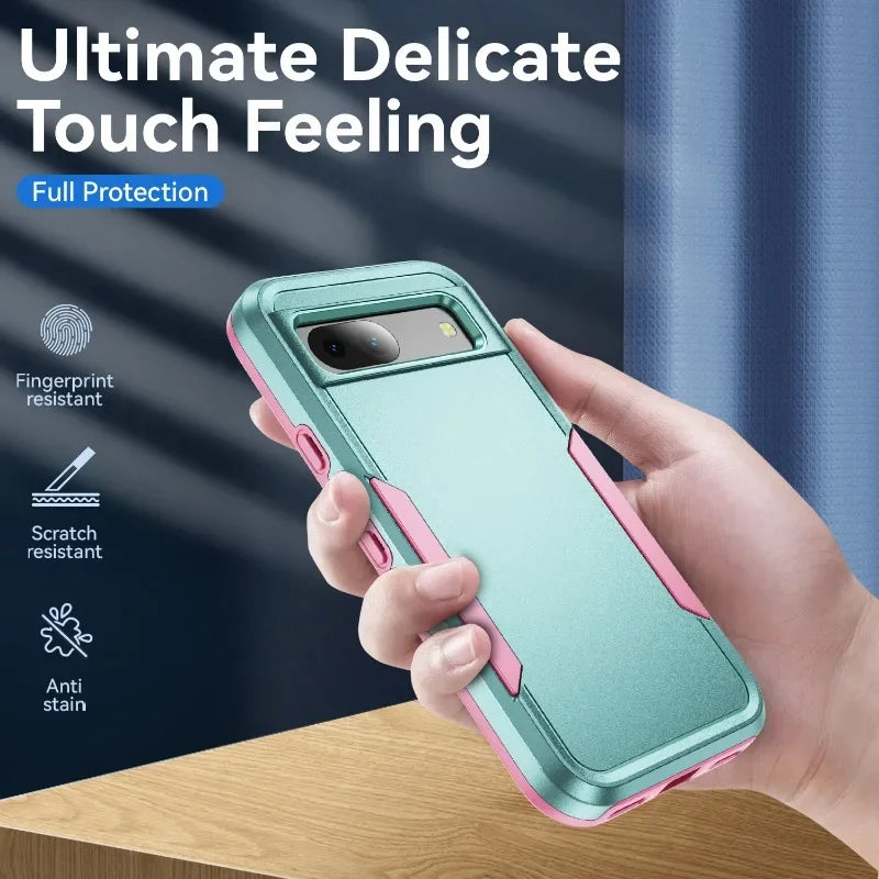 For Google Pixel 6A-9A Shockproof Armour Case TPU PC Heavy Duty Cover