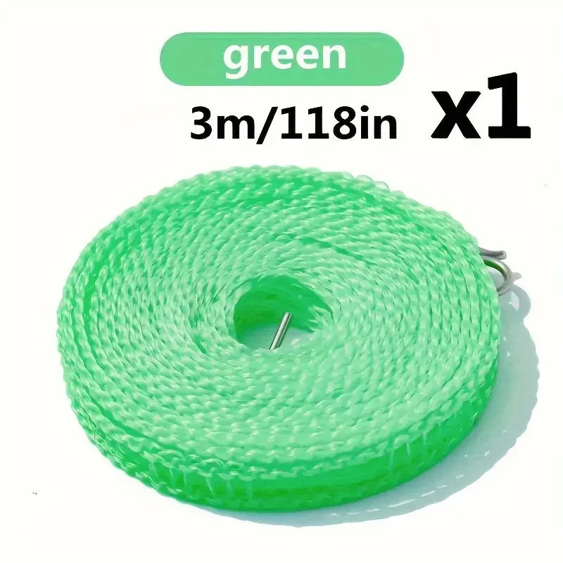 Portable Drying Rope Clothesline Windproof Non-Slip Camping Travel Line