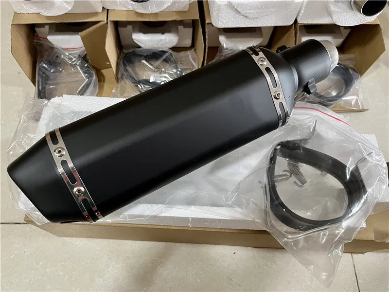 CHmotor Carbon Fiber Motorcycle Exhaust Muffler Pipe 250cc 350cc 600cc Escape Moto Tube For Nmax Tmax530 Msx125 GSR600-EXPROTAS