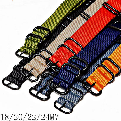 Watch Strap Nylon Band Quick Release 18mm 20mm 22mm 24mm for Man Women