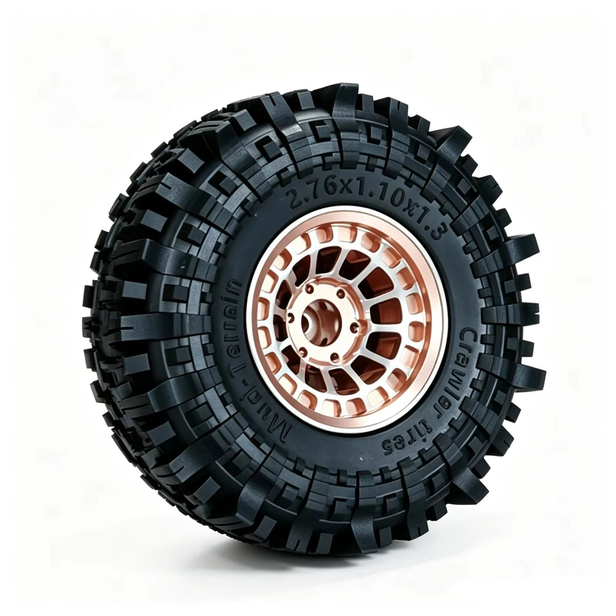 4PCS Beadlock Wheel Tyres for RC Crawler 1/18 TRX4M SCX24 FCX24