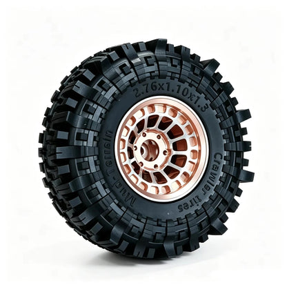 4PCS Beadlock Wheel Tyres for RC Crawler 1/18 TRX4M SCX24 FCX24